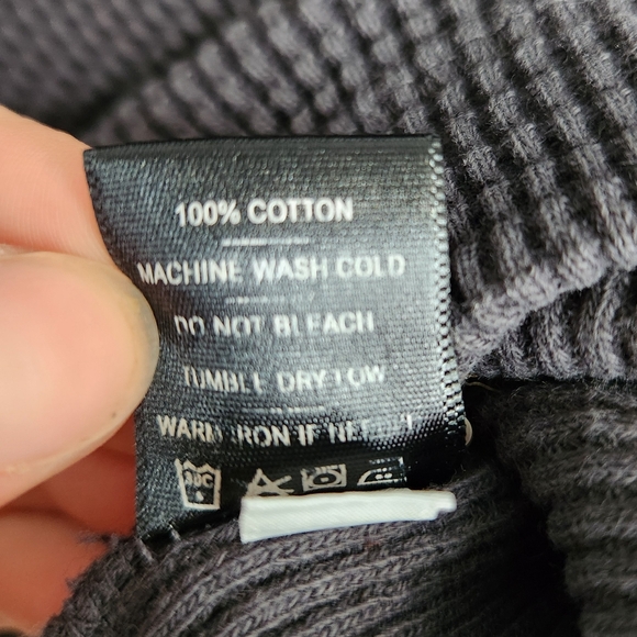 American Giant Grey Waffle Cotton Long Sleeve Crewneck Top Size XL - Picture 6 of 11